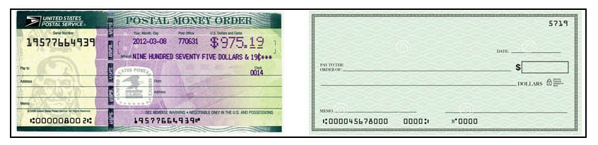 Money Order/Check